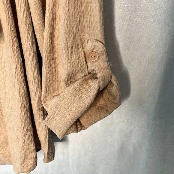 Woman Within Cardigan Khaki Crepe New 14/16 - Picture 3 of 7